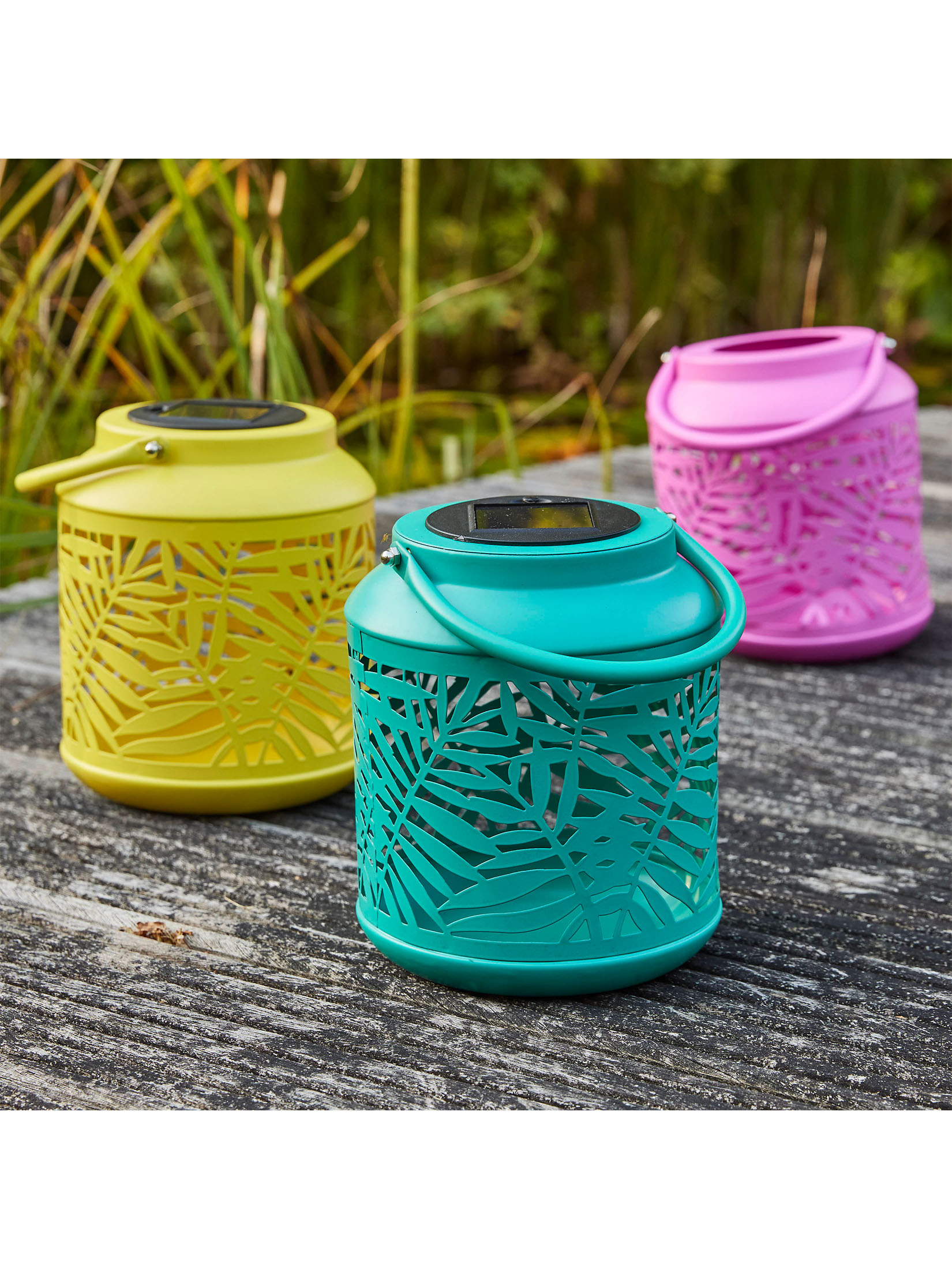 Tavani Outdoor-Solarleuchte, Cyan