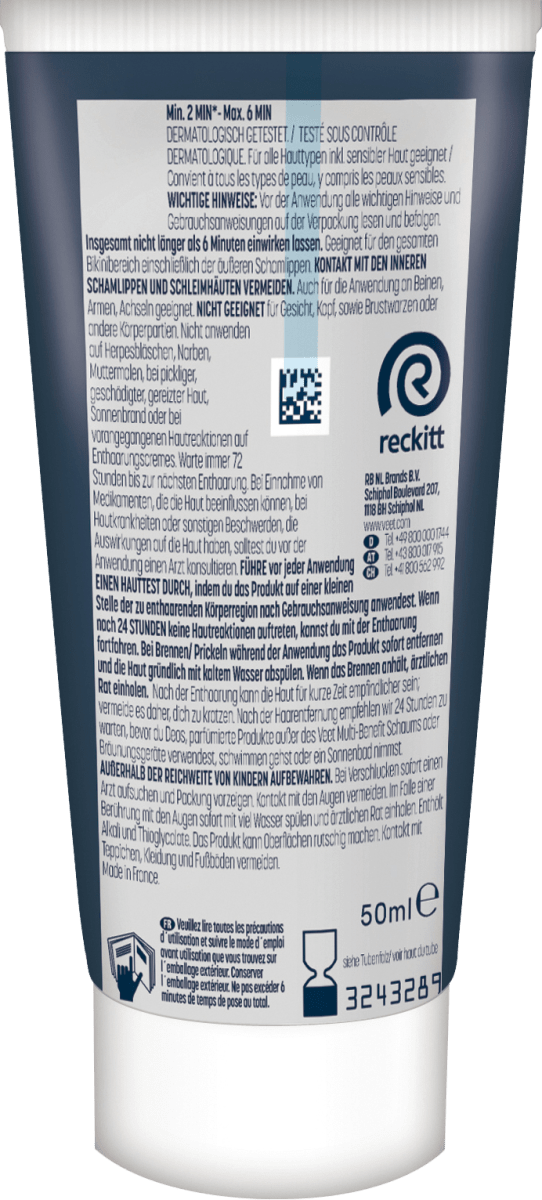 Intimbereich Set, Enthaarungscreme & Multi-Benefit-Schaum (2x50 ml), 100 ml