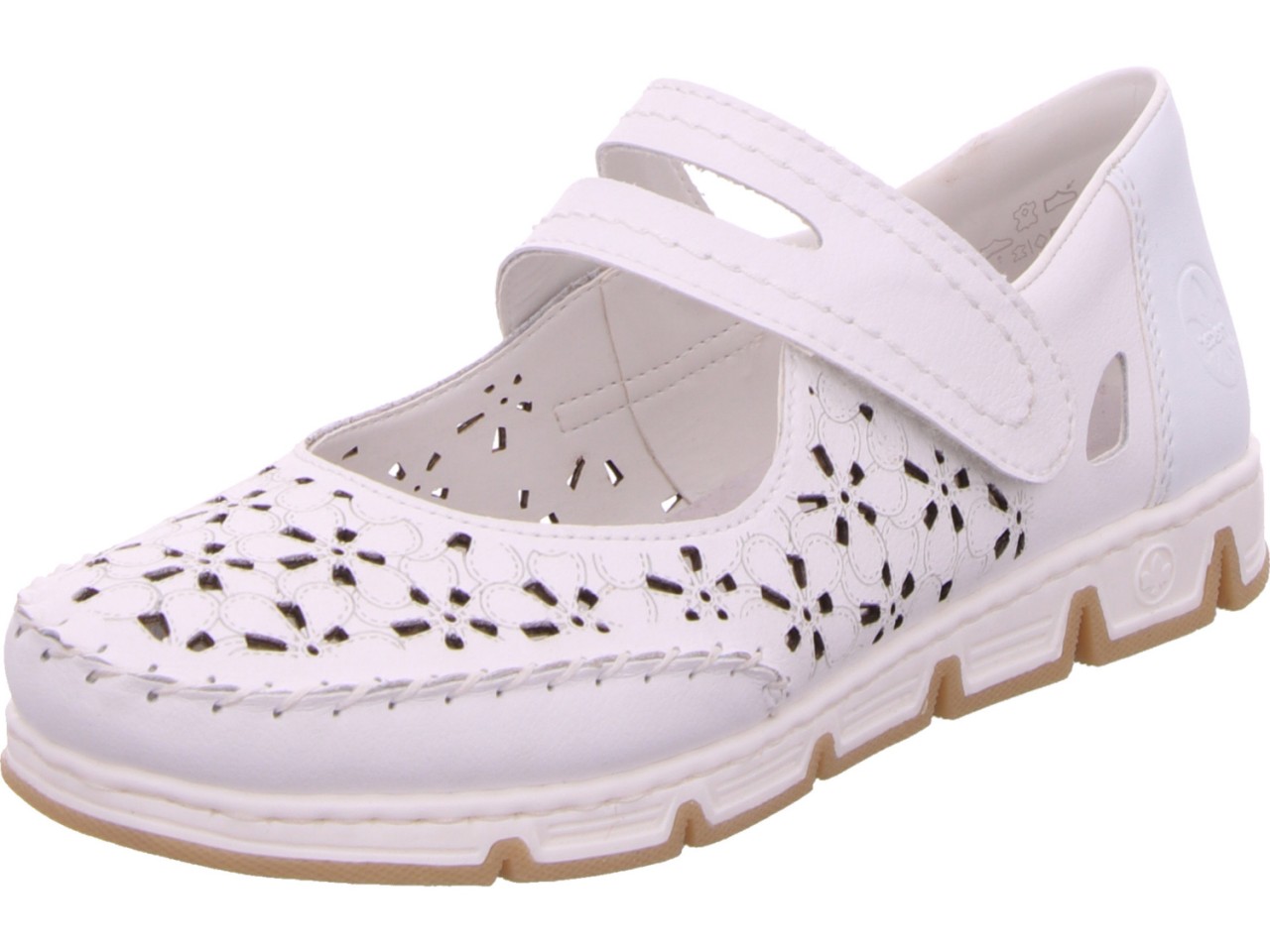 RIEKER Sportliche Slipper weiss