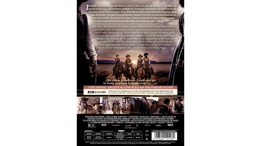 Dead for a Dollar LTD. - Limitiertes 4K 2-BD-Mediabook samt FSK-Umleger  (4K Ultra HD) (+ Blu-ray)