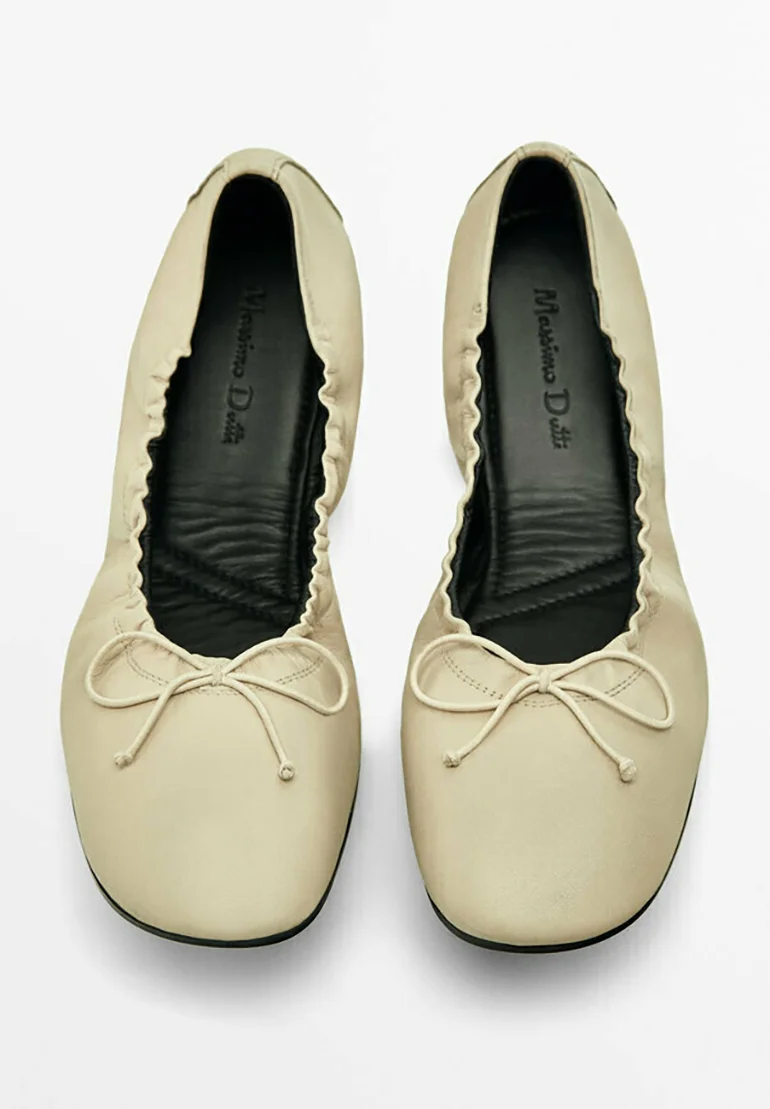 Massimo Dutti ZAPATOS PLANOS CON DETALLE FRUNCIDO - Bailarinas