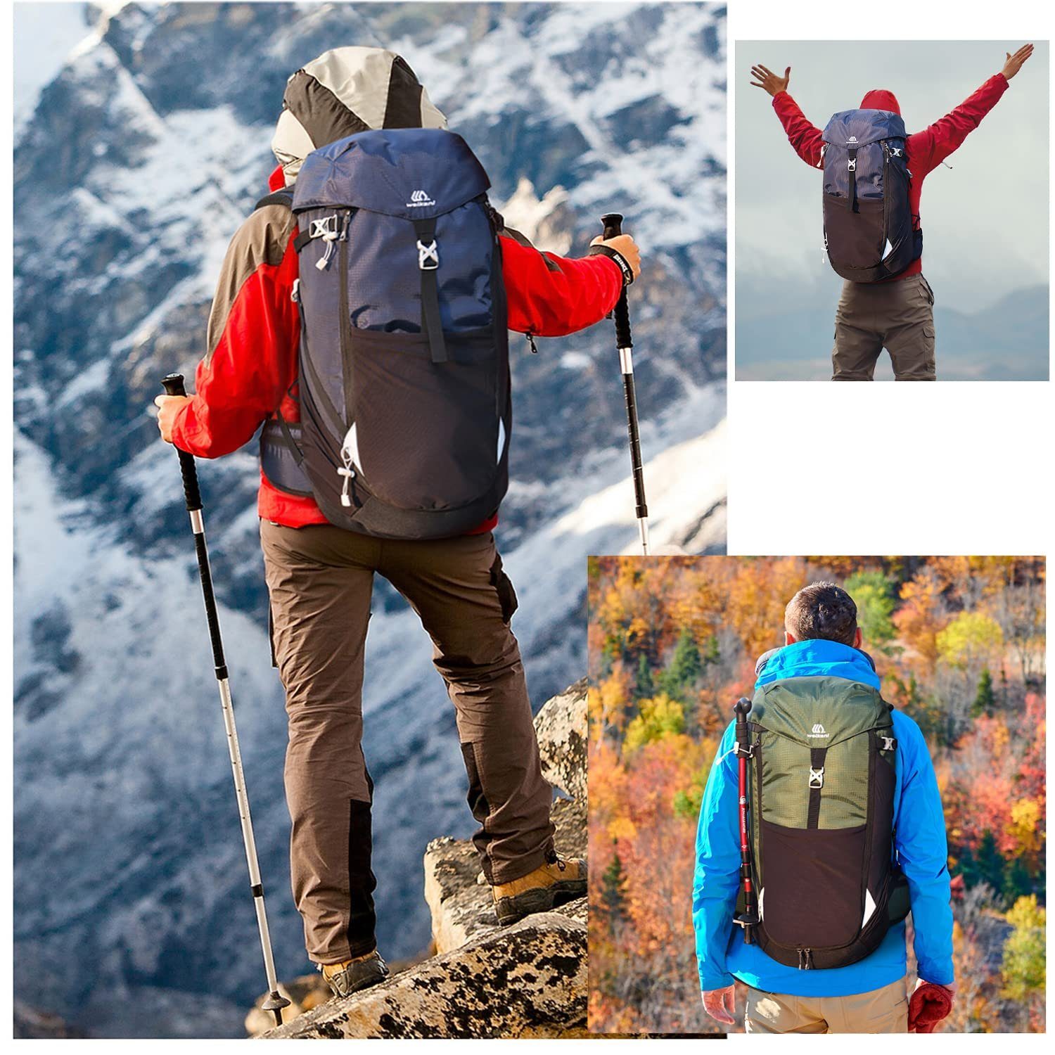 G4Free Wanderrucksack, 50L, Herren Damen Trekkingrucksack