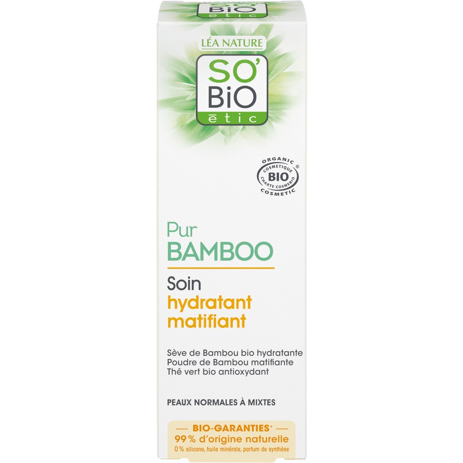 SO BiO étic Mattifying Moisturizer¹, Normal til Kombinert Hud, Ren Bambus
