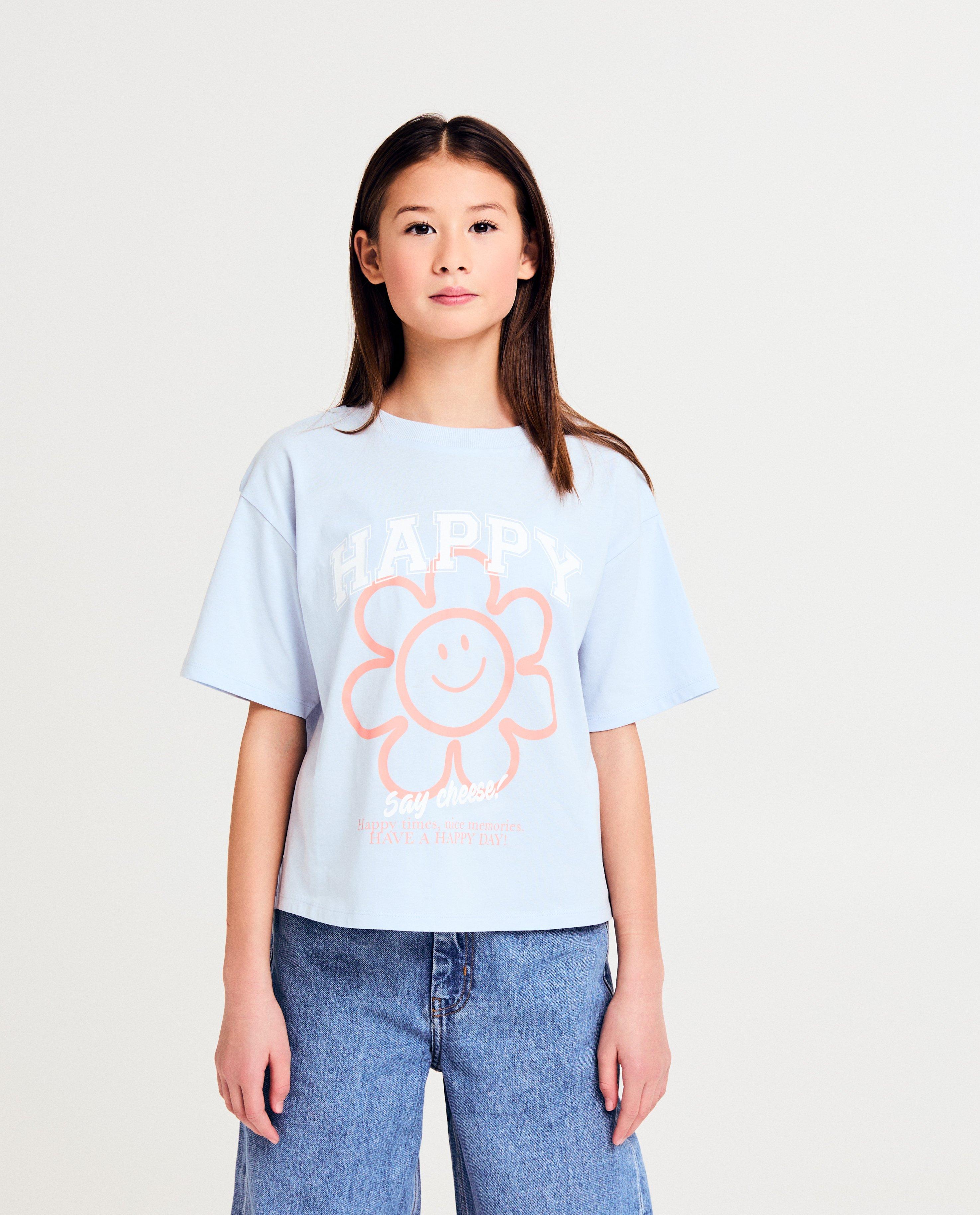 Tricou Besties cu imprimeu albastru deschis