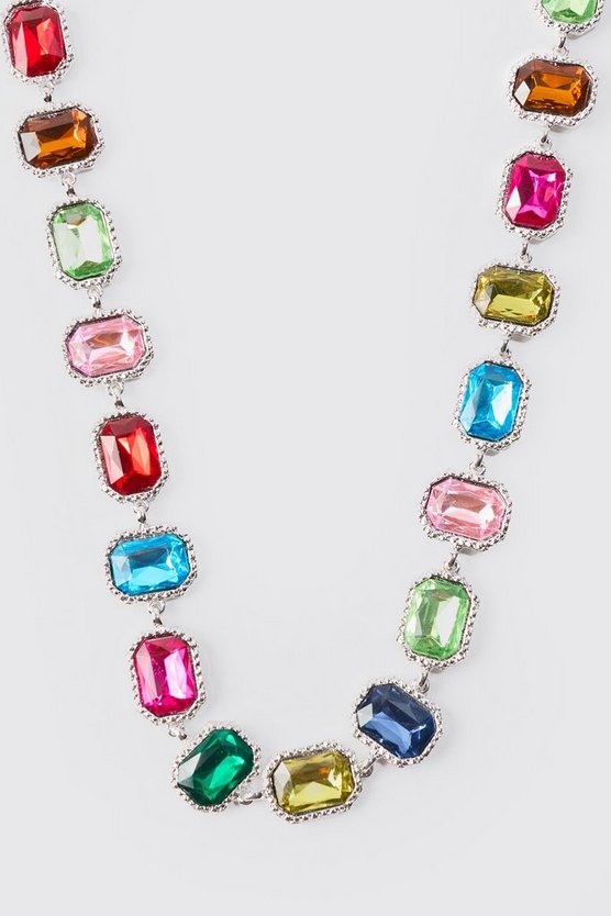 Bunte Halskette mit Stein
