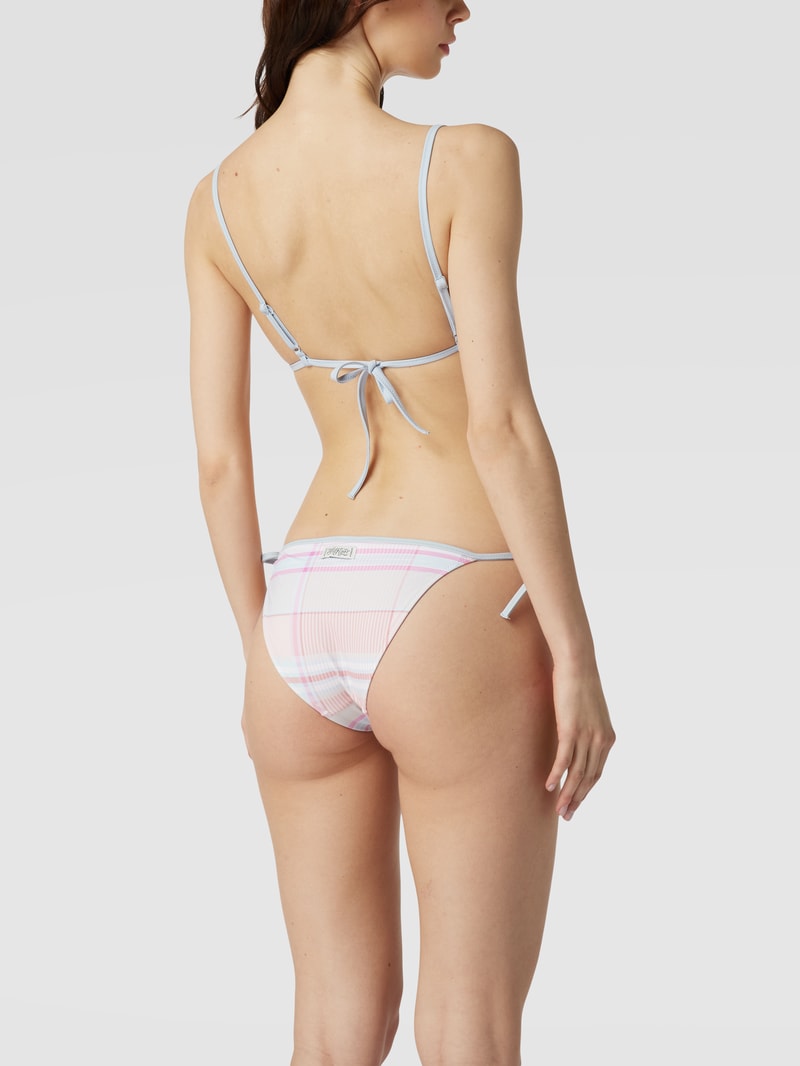 Bikini-Oberteil mit Glencheck-Muster in rosa