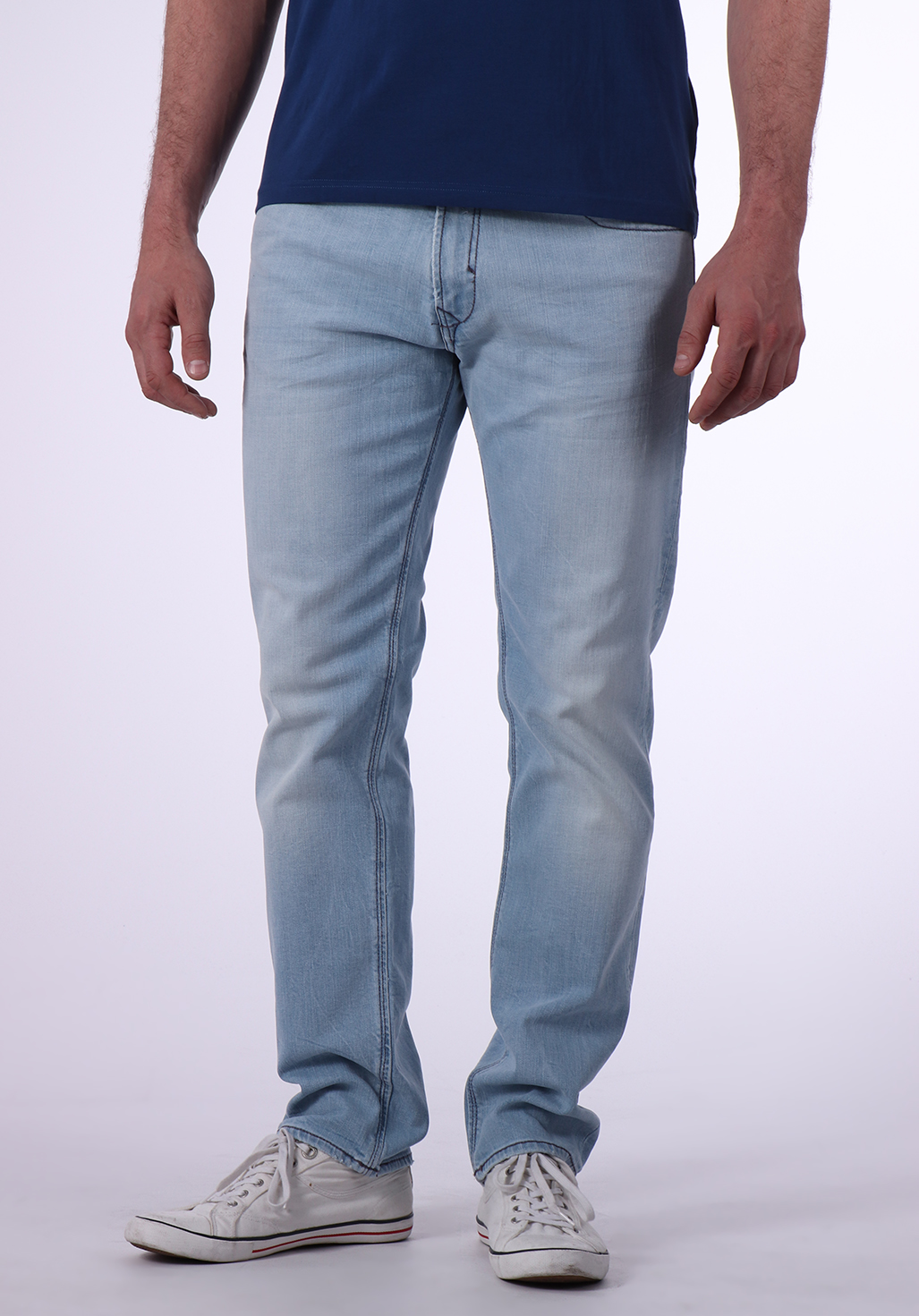 BROZZ  Jeans denim clair délavé