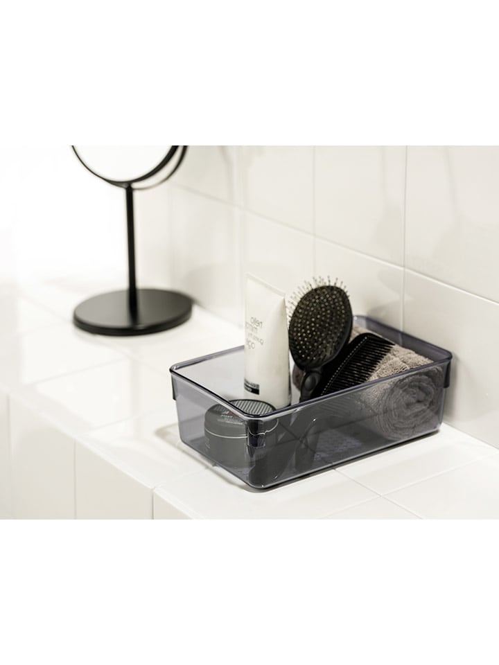 Wenko Aufbewahrungsbox ''San Diego'' in Grau - (B)24,4 x (H)8,5 x (T)16,3 cm günstig kaufen onesize