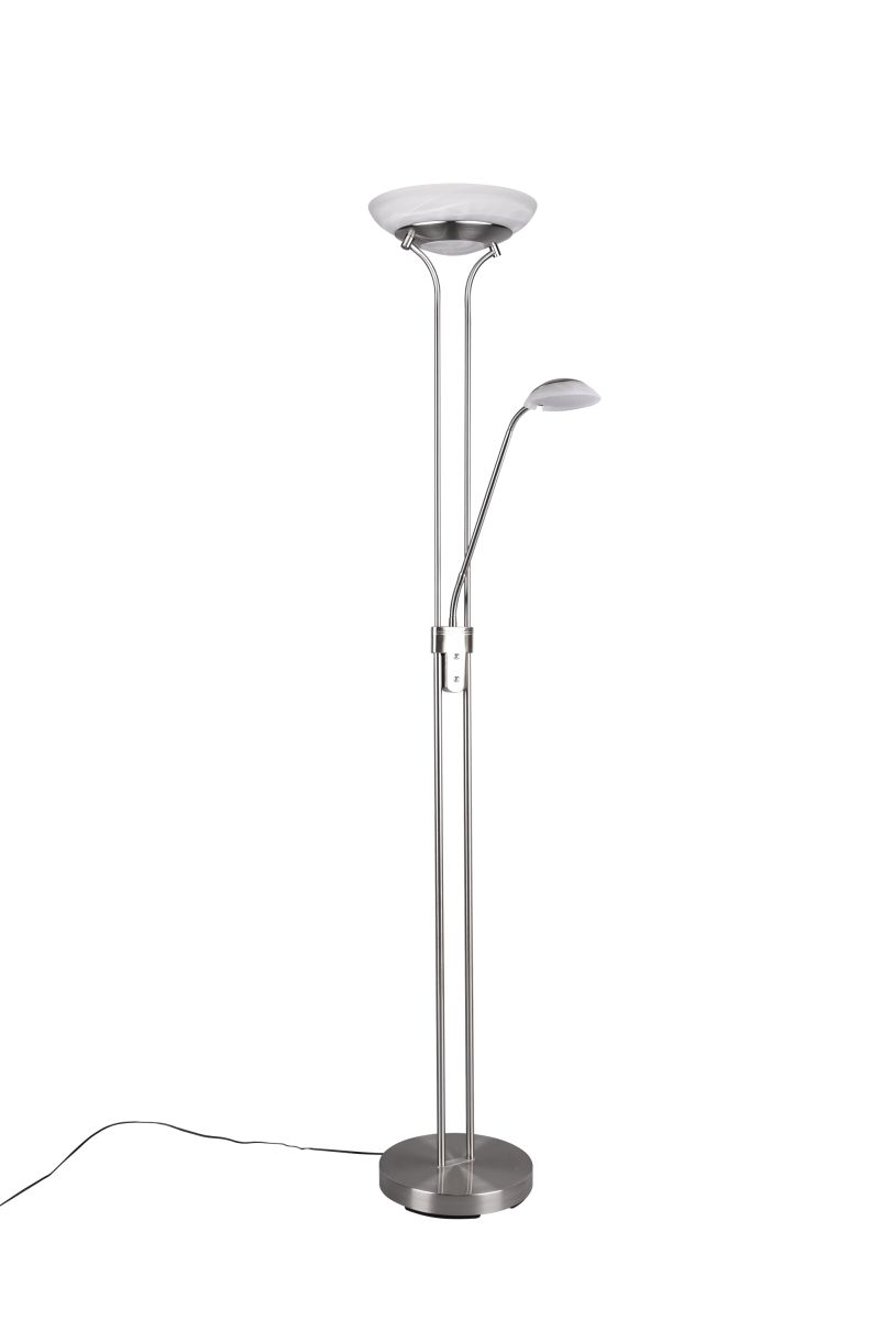 Reality Leuchten LED Stehleuchte Orson Nickel