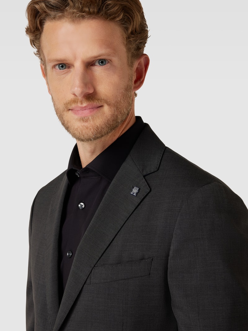 Slim Fit Anzug mit Pattentaschen in anthrazit