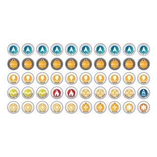 N4 Infinity Tokens Starter Set w. Orders Blue (50)