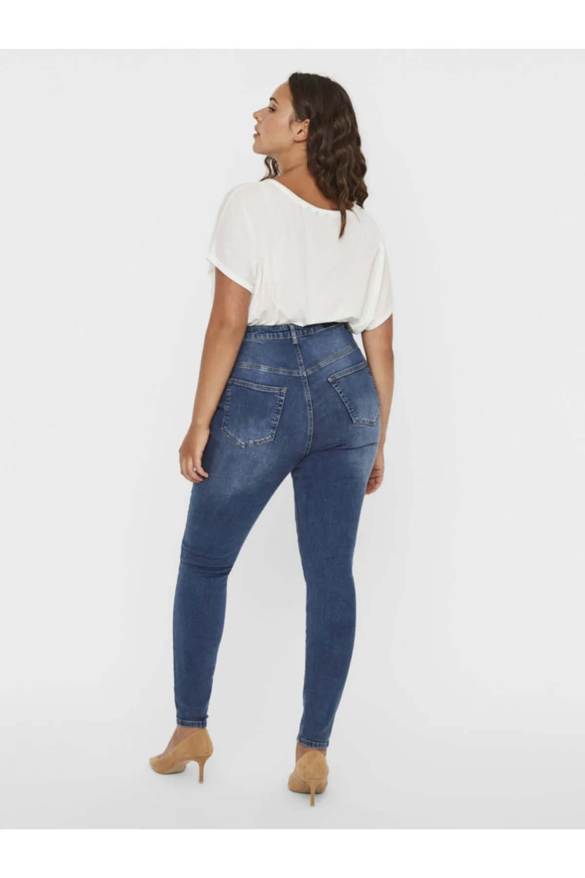 Vero Moda  Blaue Skinny-Jeans für Damen in großen Größen10237621 VMLORA
