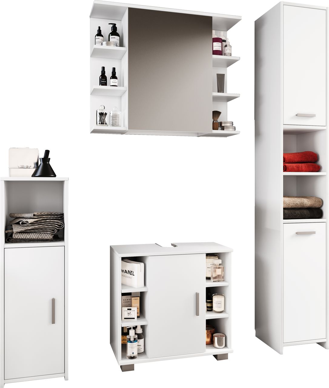 VCM 4-tlg. Badmöbelset Badezimmer Set 