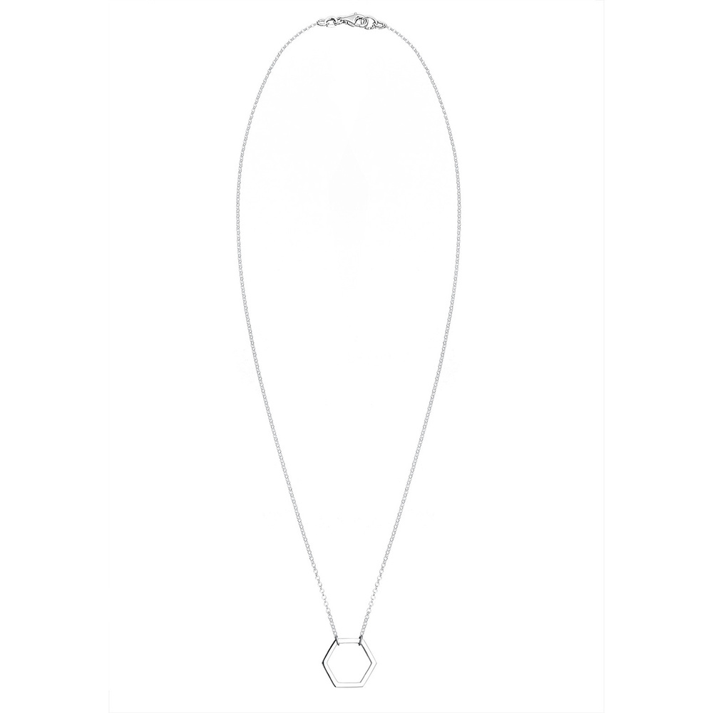 Elli Elli Collier Femme Forme Hexagone - (925/1000) Argent Bijoux