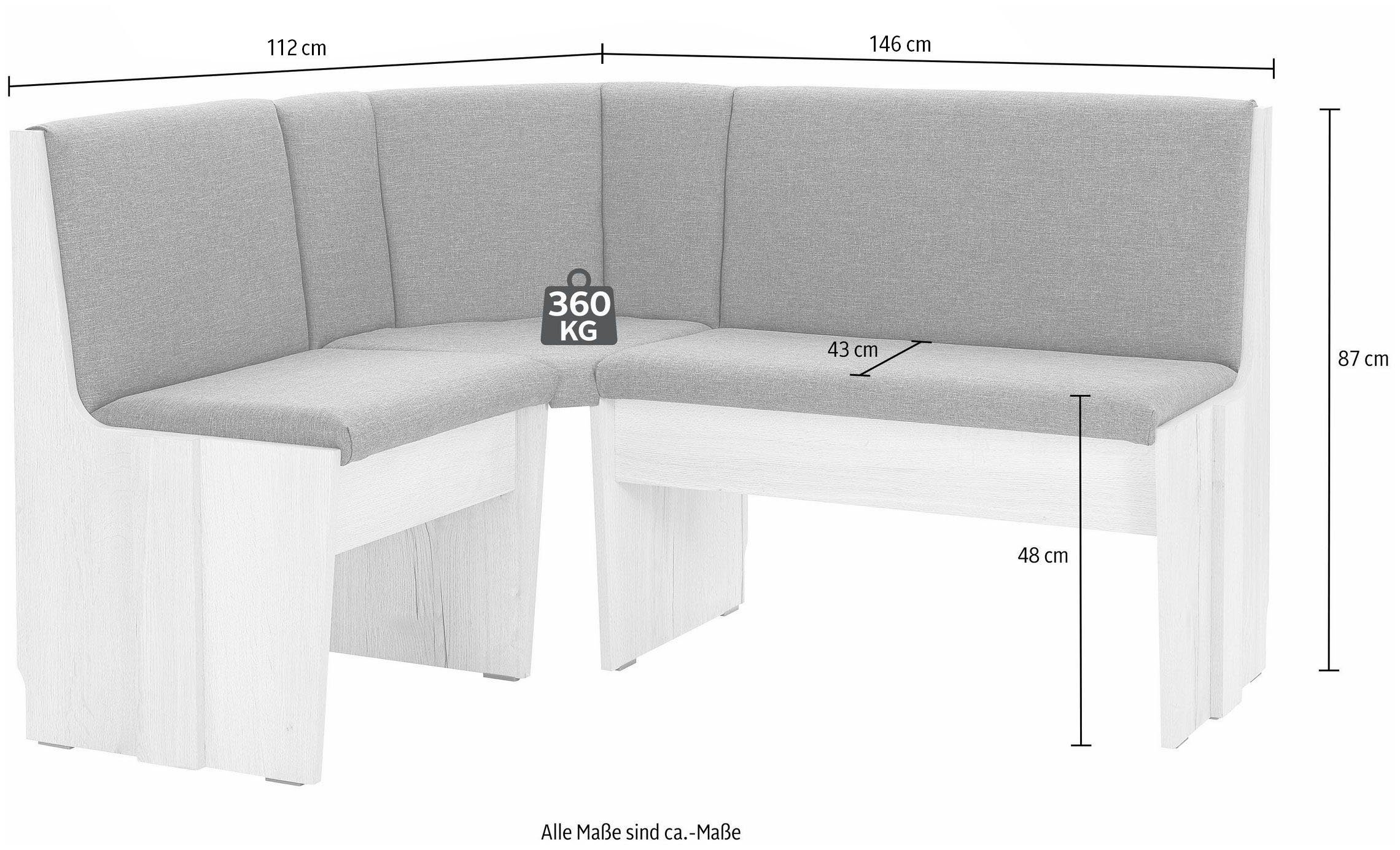 INOSIGN Eckbankgruppe Hanau 2, (Set, 4-tlg)