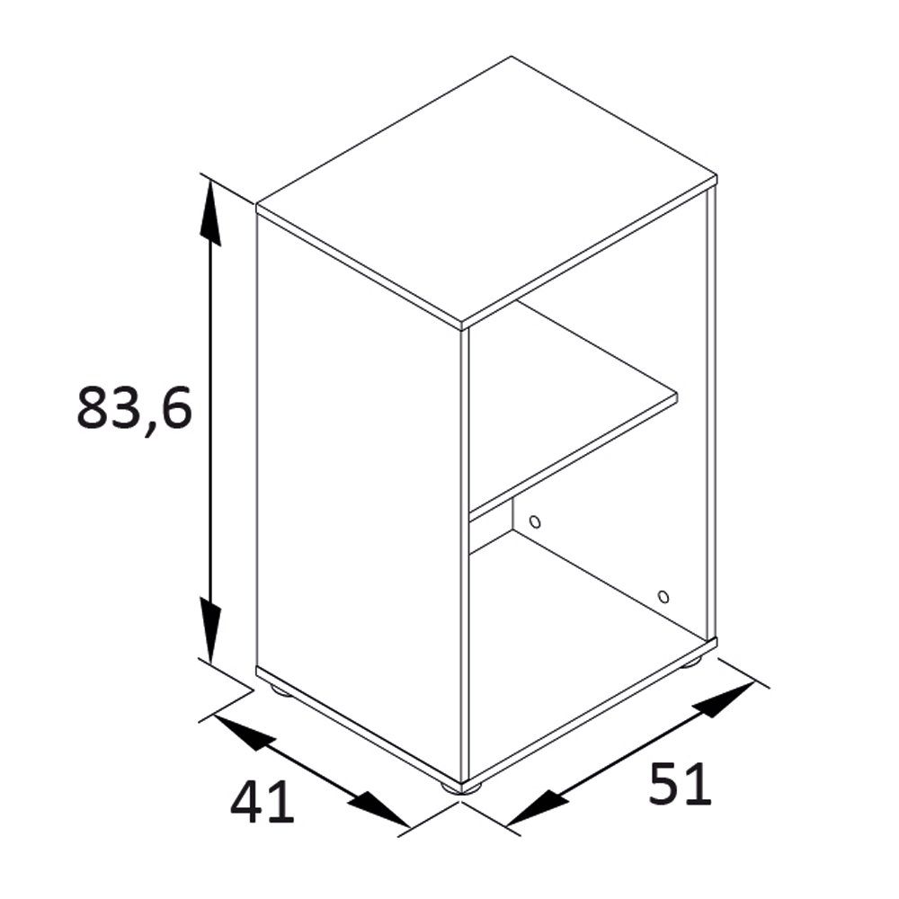 Lomadox Aktenregal BRAGA-80, Büro in weiß, B/H/T: ca. 51/83,6/41 cm