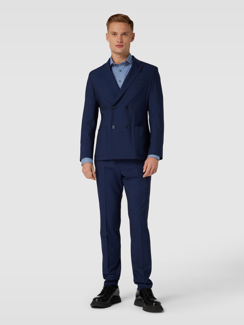 Modern Fit Business-Hemd mit Brusttasche in bleu