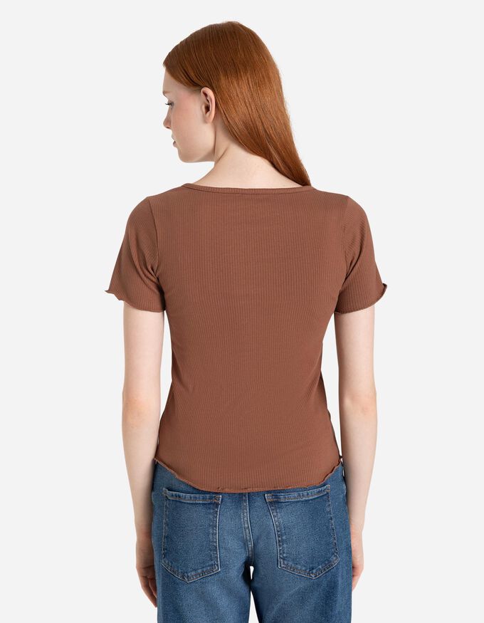 T-Shirt - Knopfverschluss