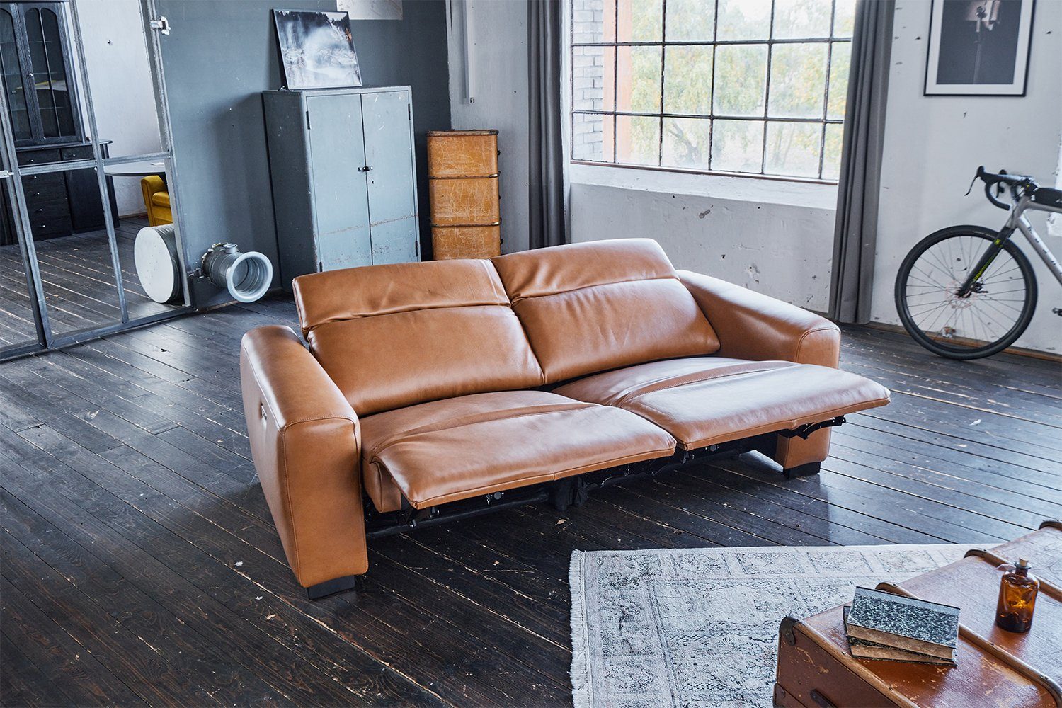 KAWOLA 3-Sitzer FINN, Sofa mit Relaxfunktion, versch. Bezüge und Farben