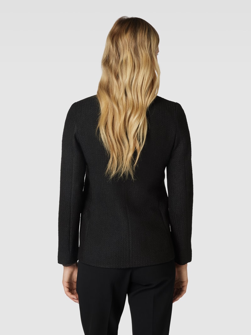Blazer mit Pattentaschen in schwarz
