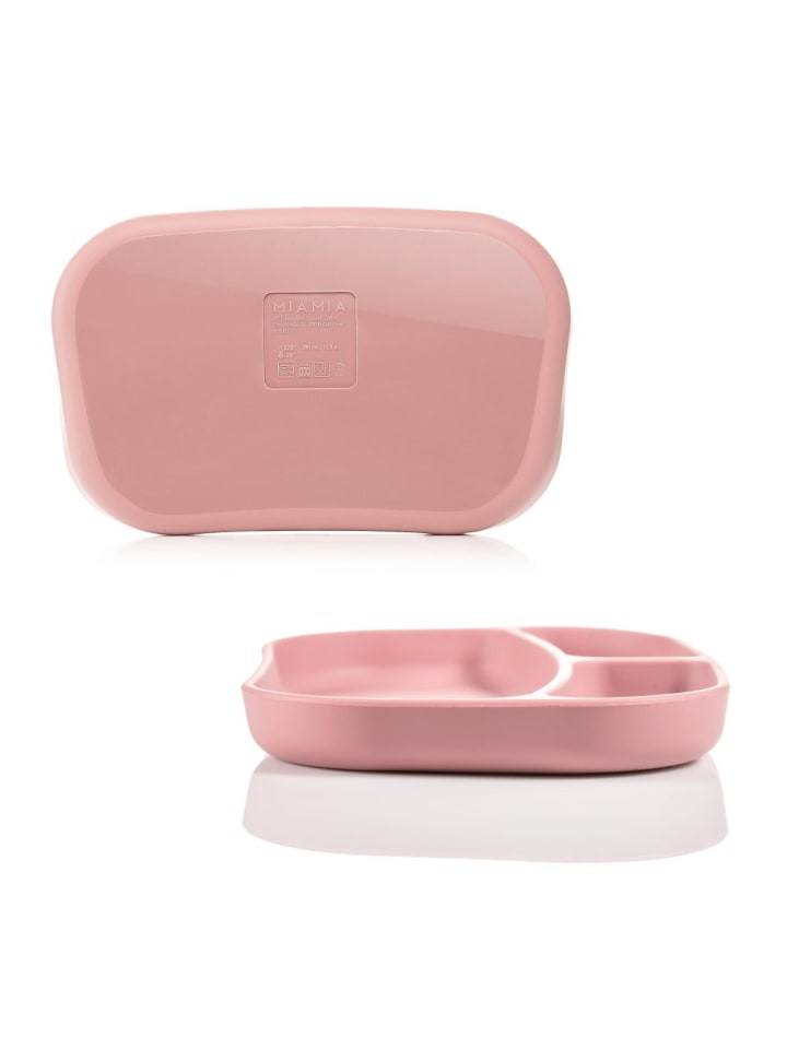 MiaMia Esslern-Teller aus Silikon 2er Pack - Rose in rosa günstig kaufen onesize
