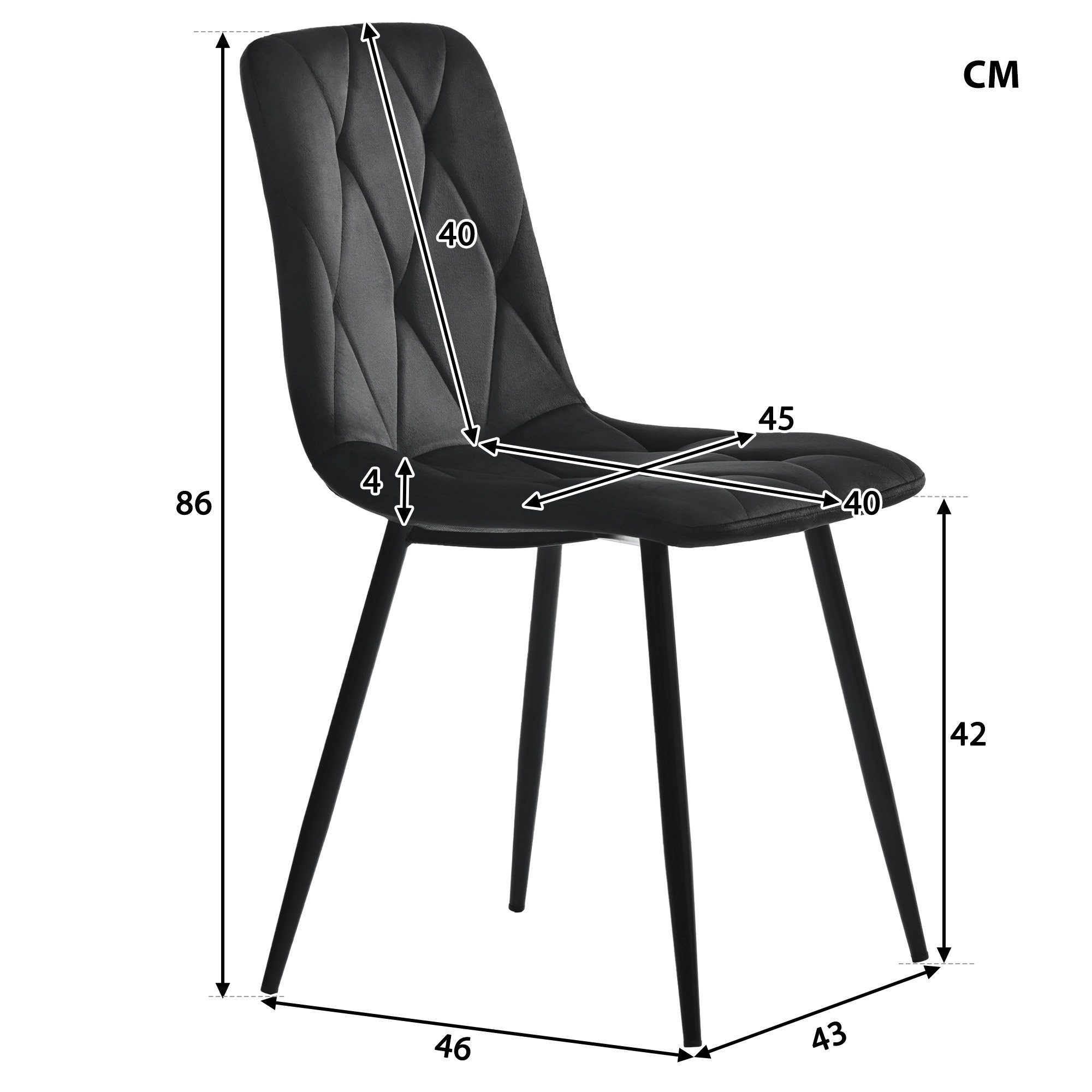 PFCTART Essgruppe 117×68cm Esstisch mit 4 Stühlen, Esstisch Moderner Küchentisch Set, (5-tlg)