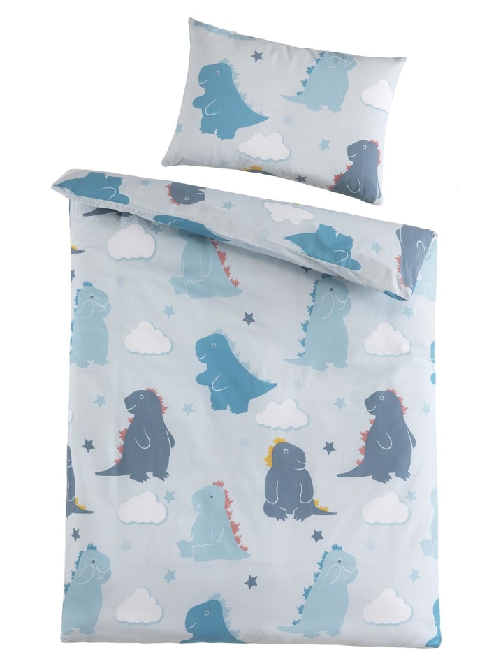 Carpe Sonno Renforce Bettwäsche Set Liebe Monster in Blau günstig kaufen 100 x 135 cm   40 x 60 cm