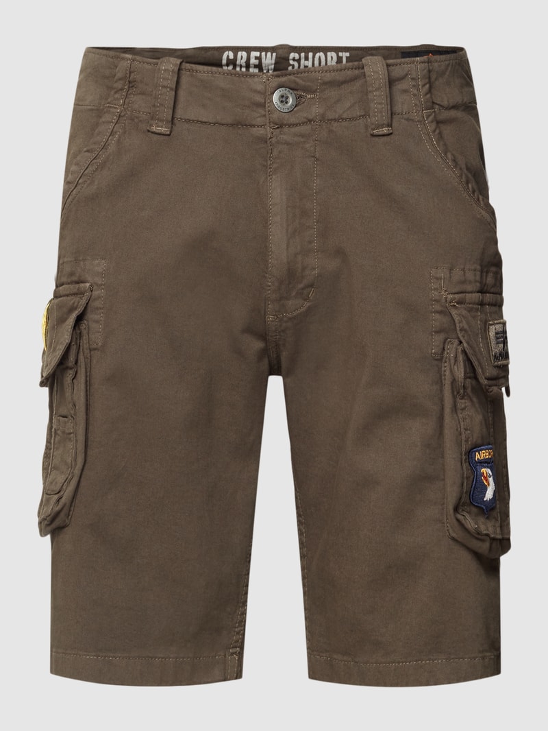Bermudas mit Label-Details in anthrazit