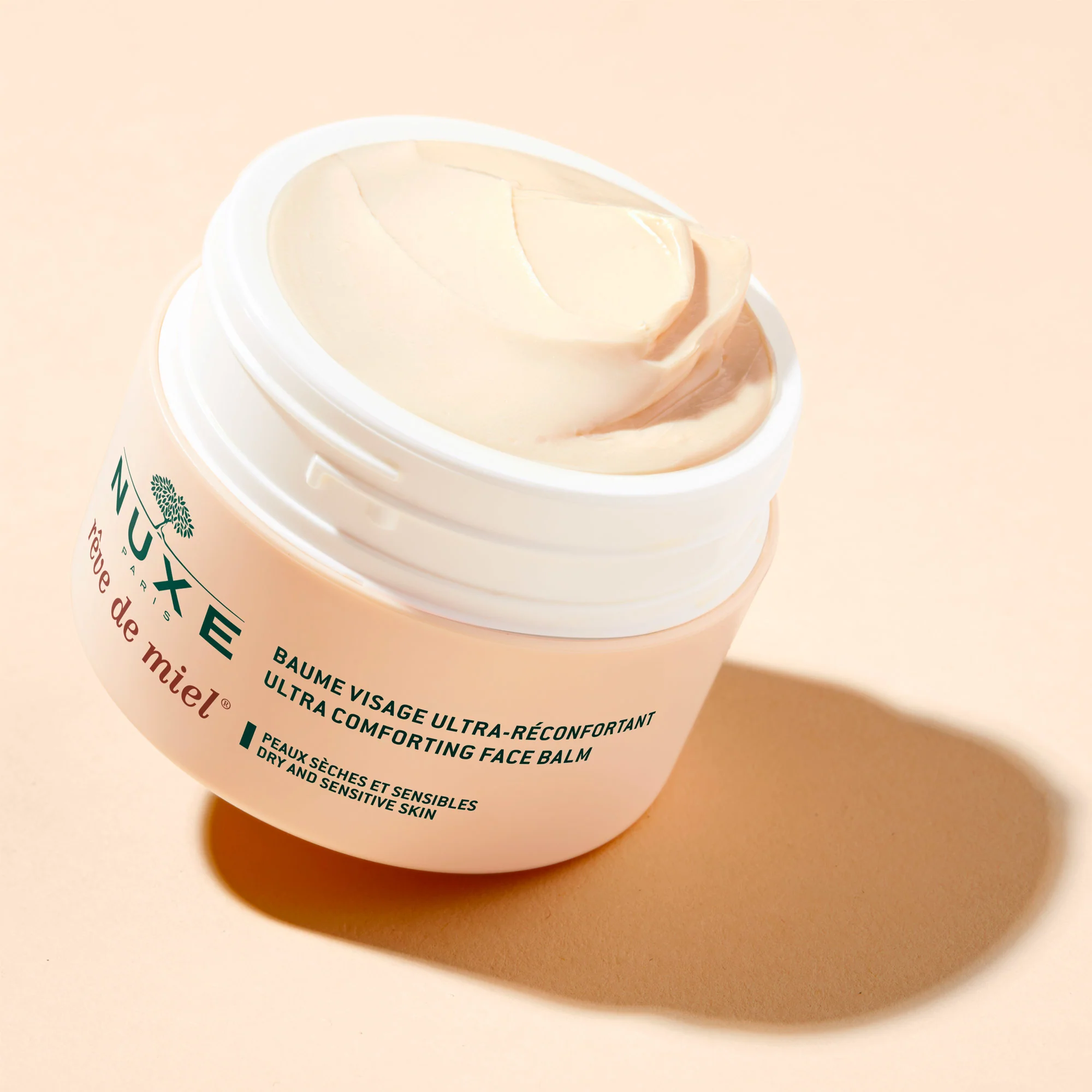 Bálsamo facial ultraconfortable Reve de Miel: crema de día nutritiva, crema de día calmante, tratamiento reparador.
