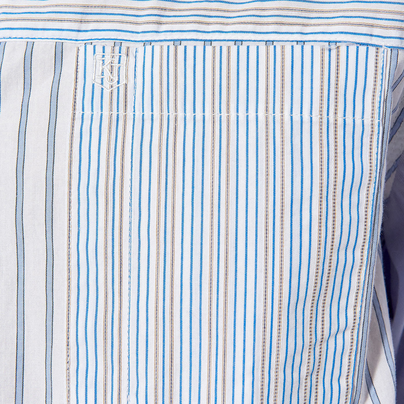 NATAN  Chemise bleue à rayures Homme en 100% coton