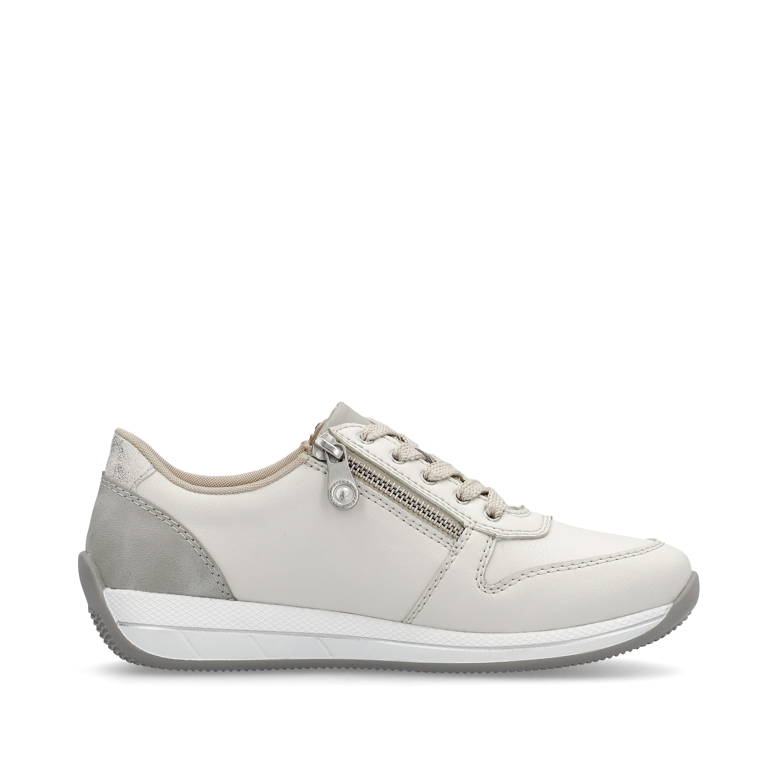 Rieker Damen Sneaker Low cremeweiss