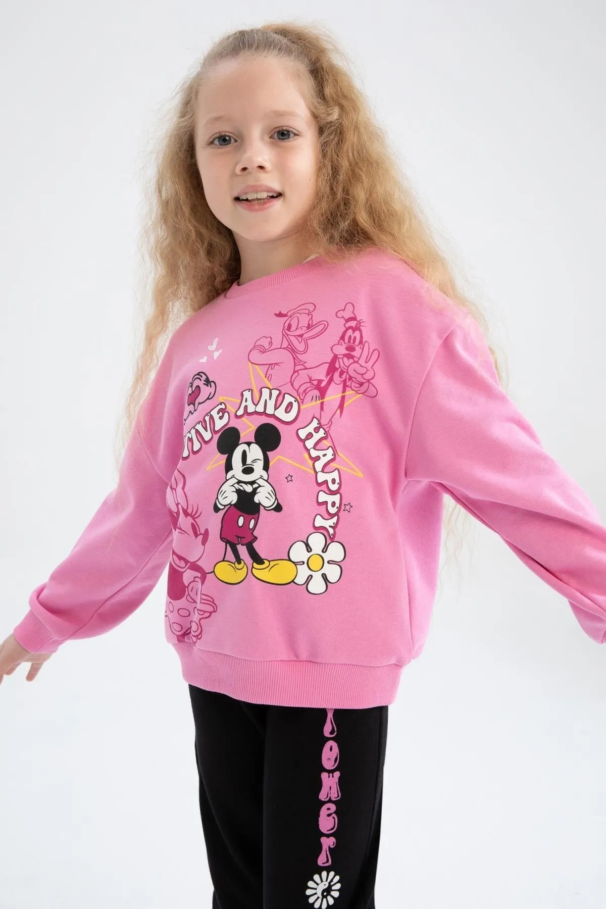 DeFacto  Disney Mickey Mouse Rundhals-Sweatshirt für Mädchen Z5140a623sp