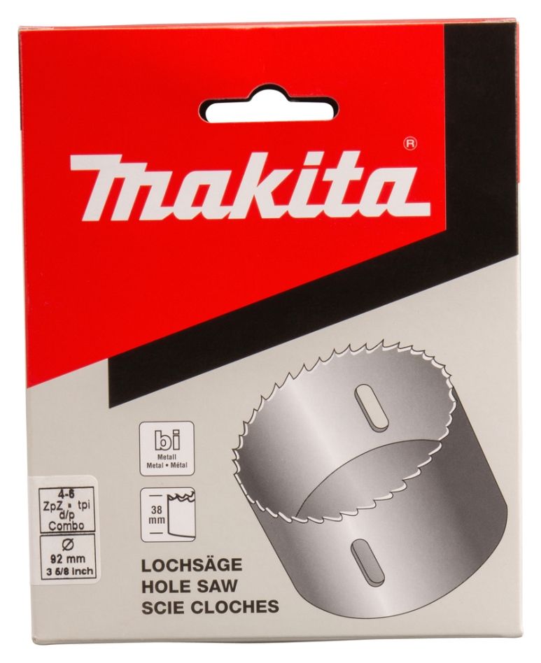 Makita Zubehör P-35075 Lochsäge 92 mm HSS Bimetall Weiß