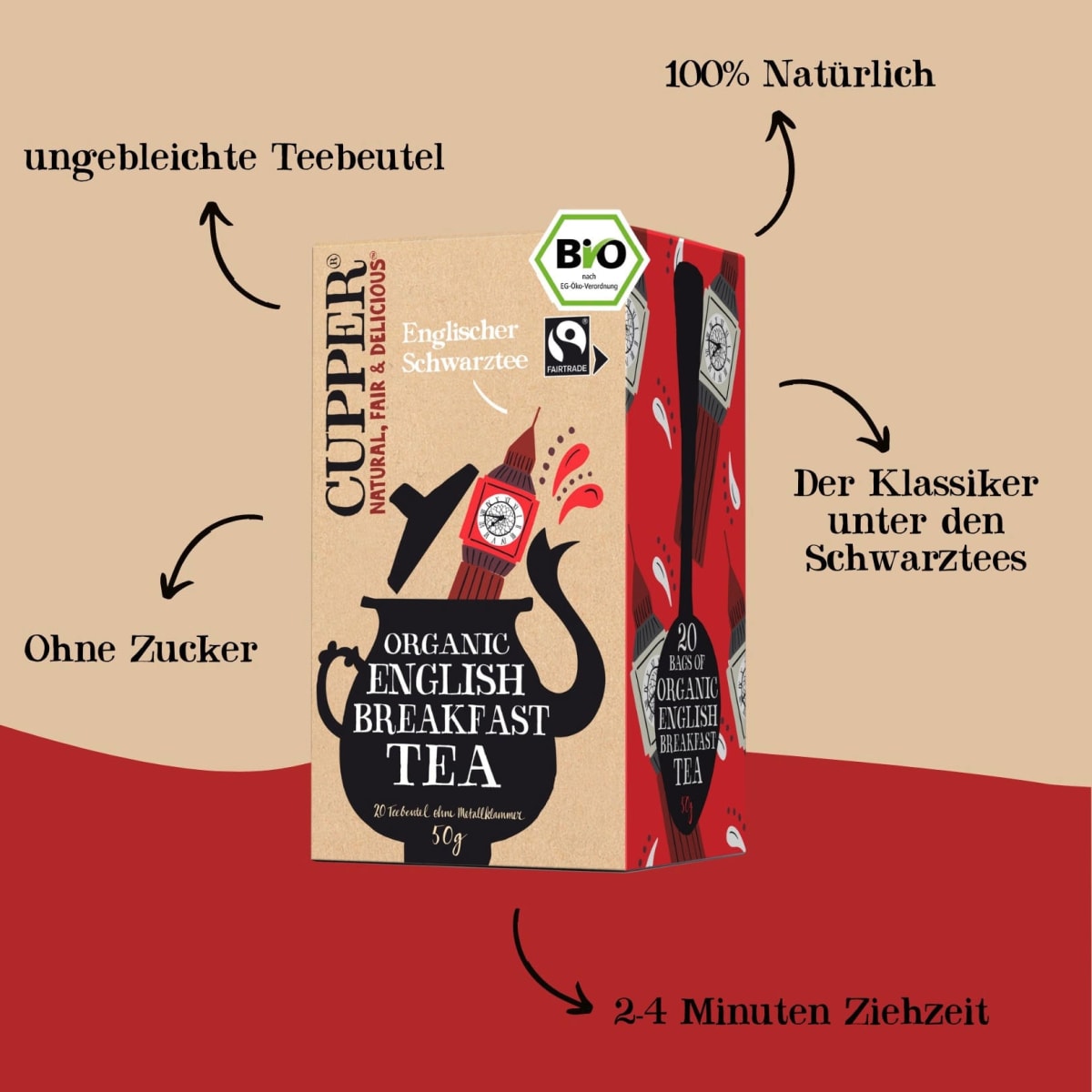 Schwarzer Tee \English Breakfast\ (20 Beutel), 50 g