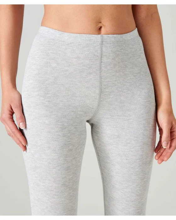 Legging long, fine côte Thermolactyl