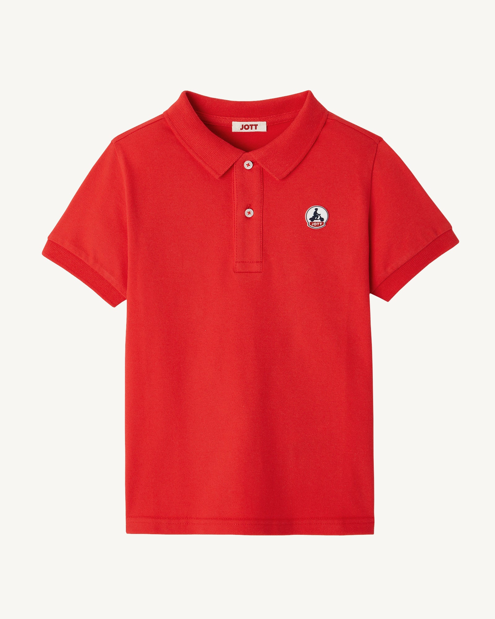 Polo enfant en coton biologique Rouge vif Salvador