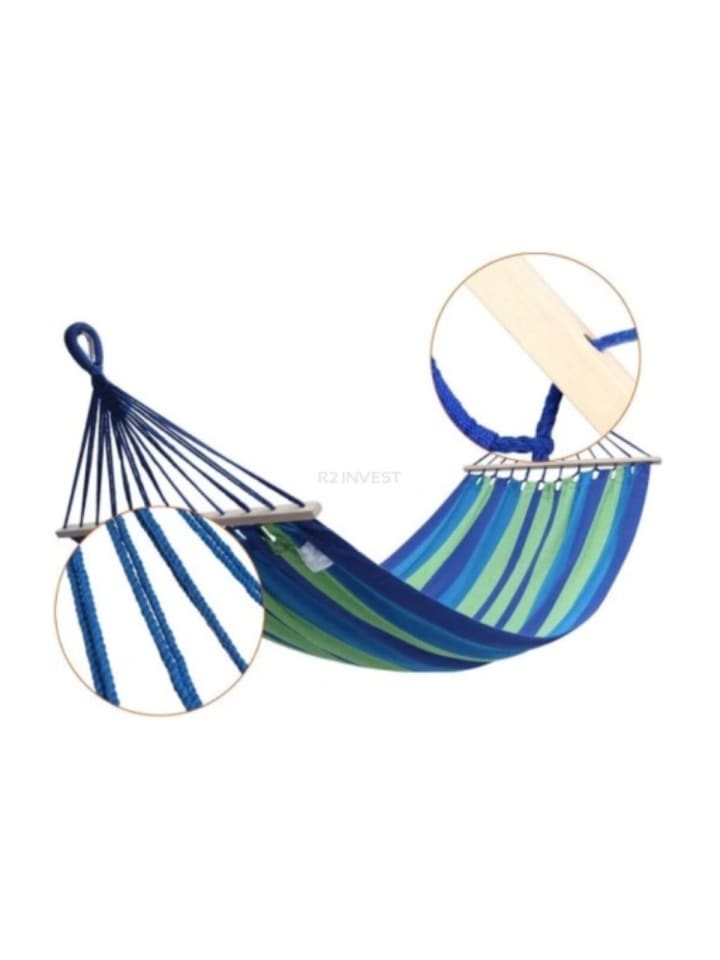 COFI 1453 260x150cm Hängematte in Grün-Blau - Liegematte für bis zu 2 Personen in Grün günstig kaufen onesize