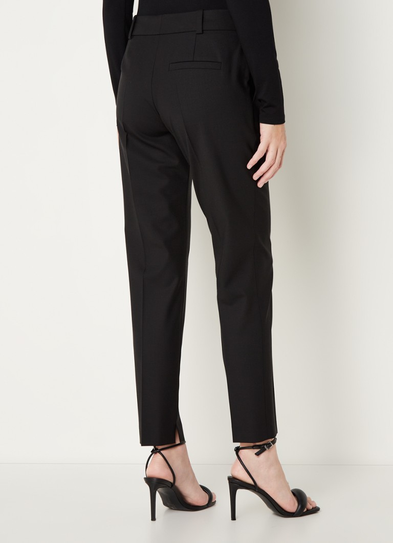 HUGO BOSS Hetana pantaloni cropped a vita alta e vestibilità slim in misto lana