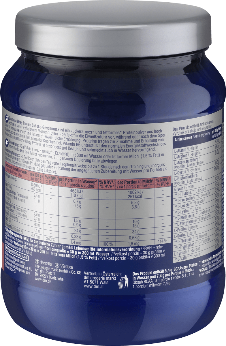 Whey Protein Pulver, Schoko-Geschmack, 450 g