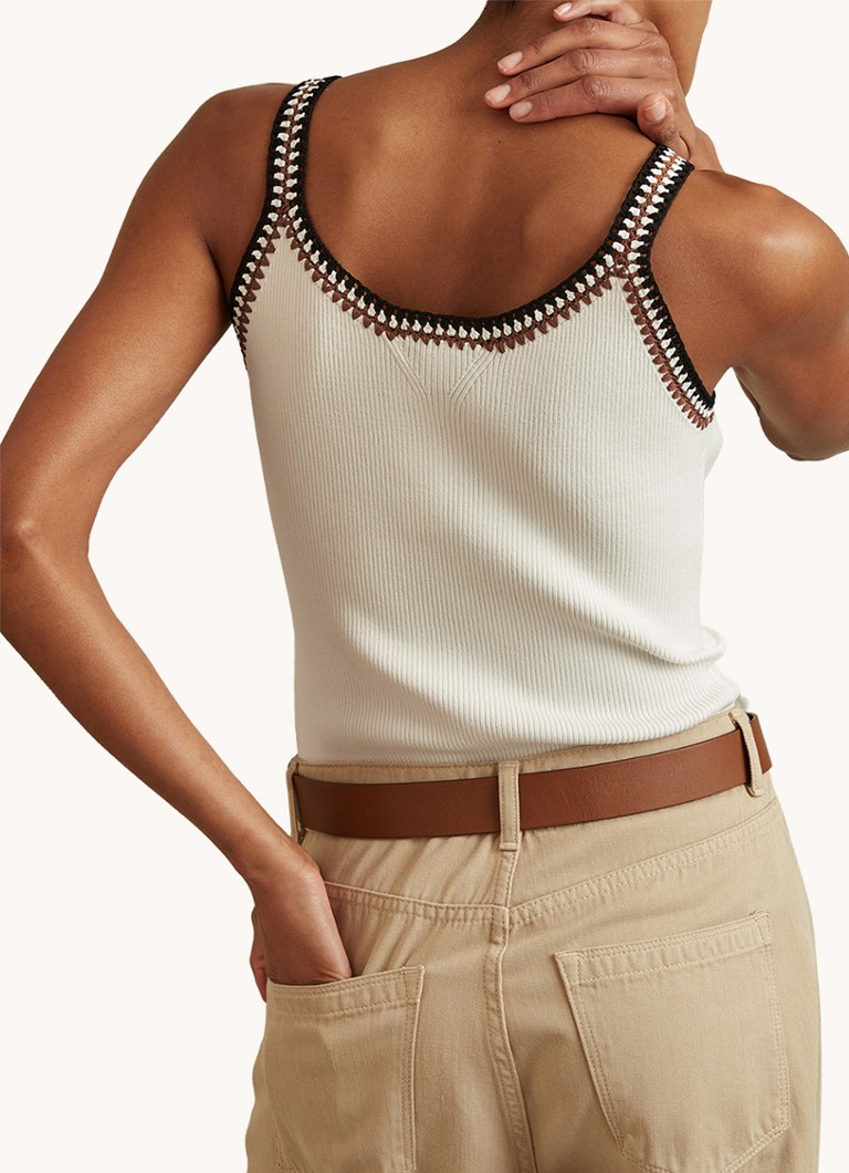 Reiss Kiki ribbed wrap top