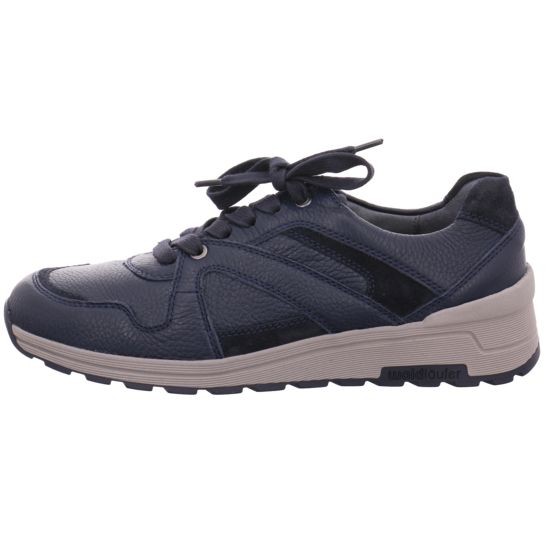 WALDLÄUFER Sneaker blau HIRSCH VELOUR