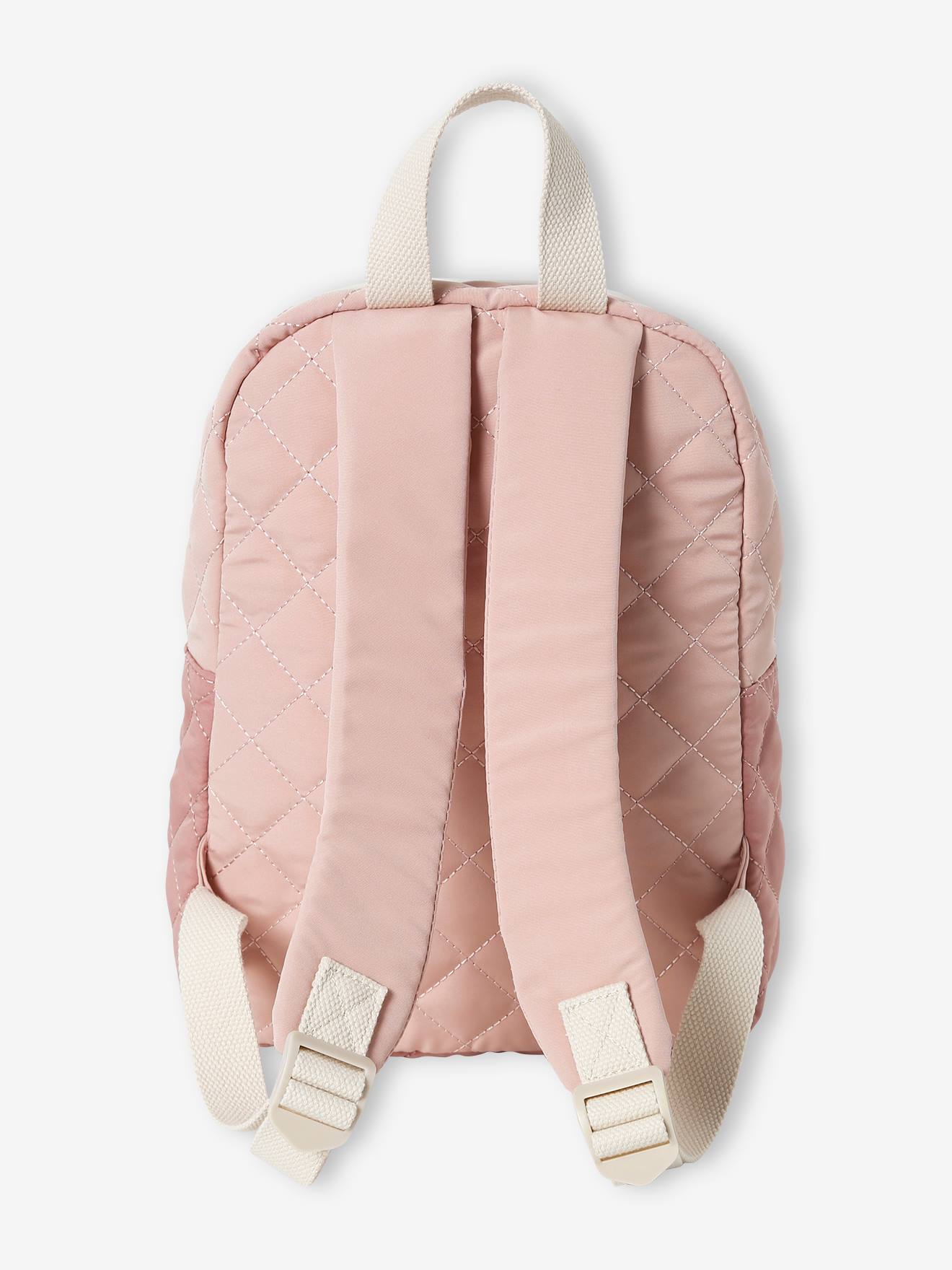 Sac à dos matelassé maternelle fille rose pâle