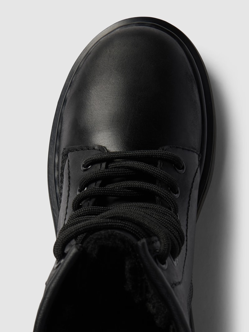 Schnürboots aus Leder mit Ziehschlaufe Modell 'SERENA' in schwarz