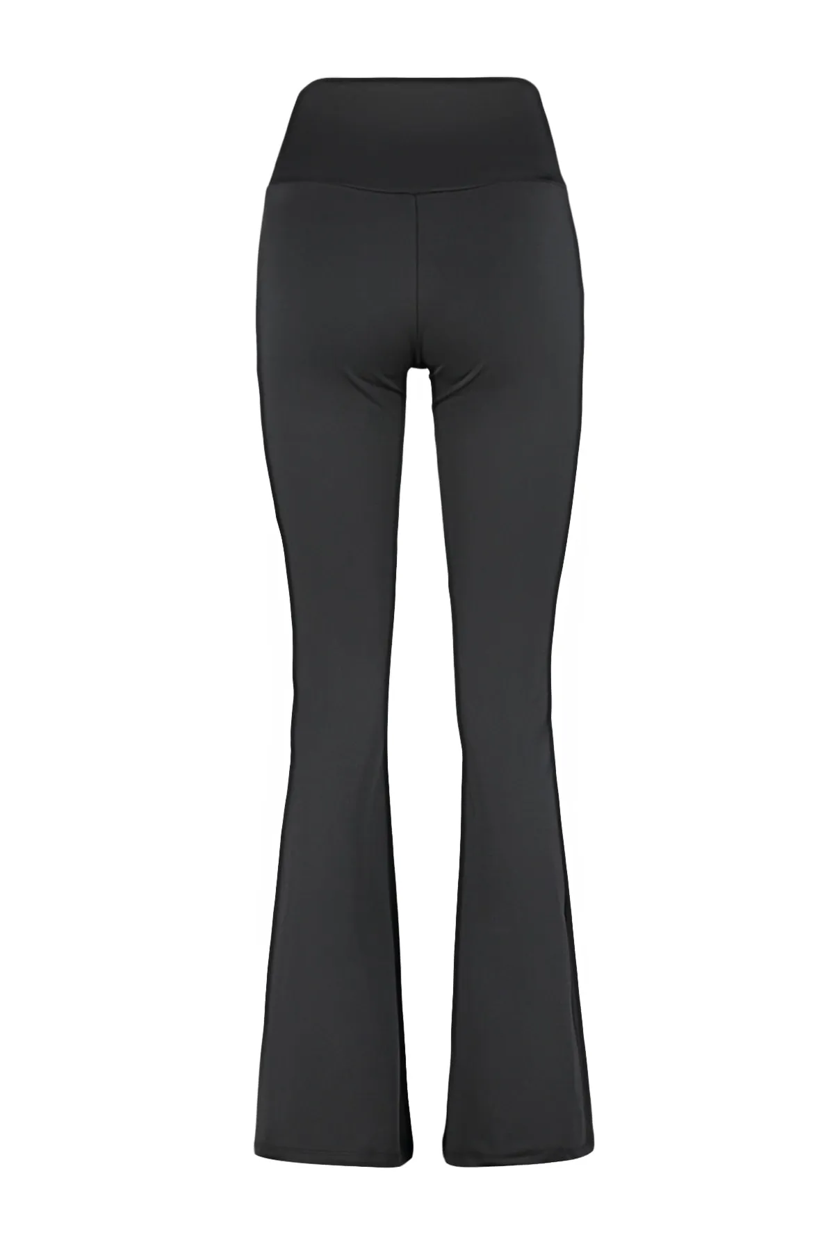Trendyol Collection  Schwarze, zweireihige, detaillierte Yoga-Sportleggings mit spanischem Bein und gestrickter Taille THMAW23TY00005