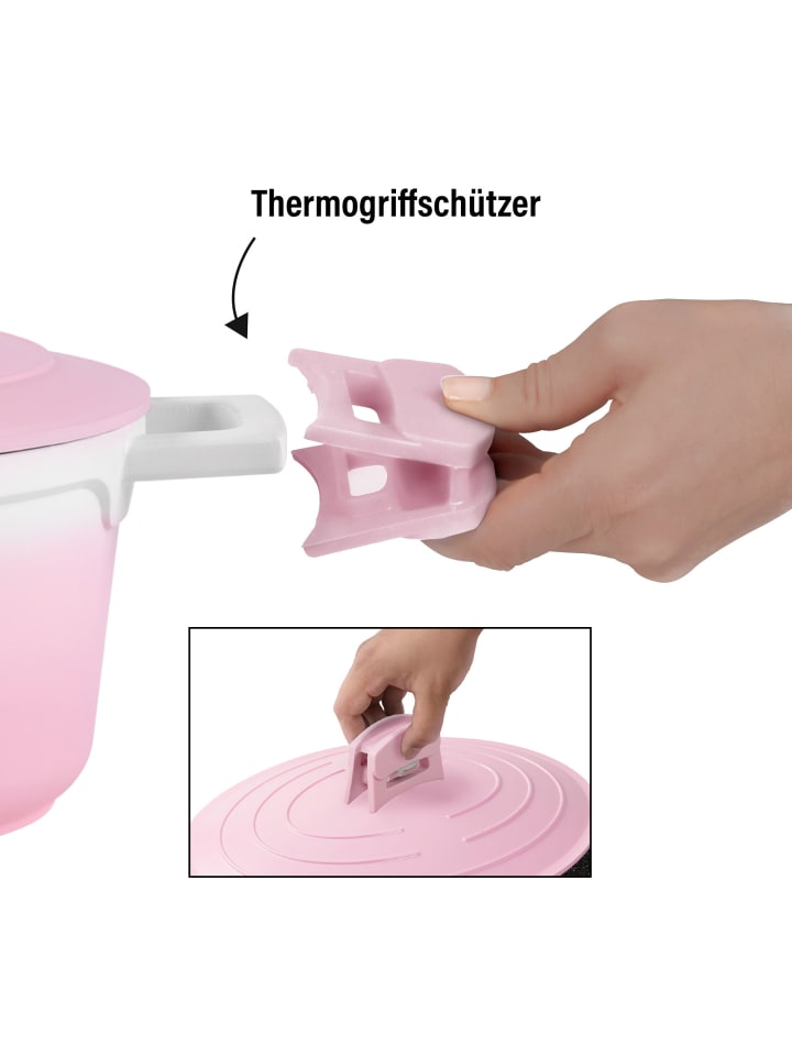 Stoneline Cocotte Bräter Oval 32x25 cm | mit Deckel in Rosa günstig kaufen Ø 32 cm