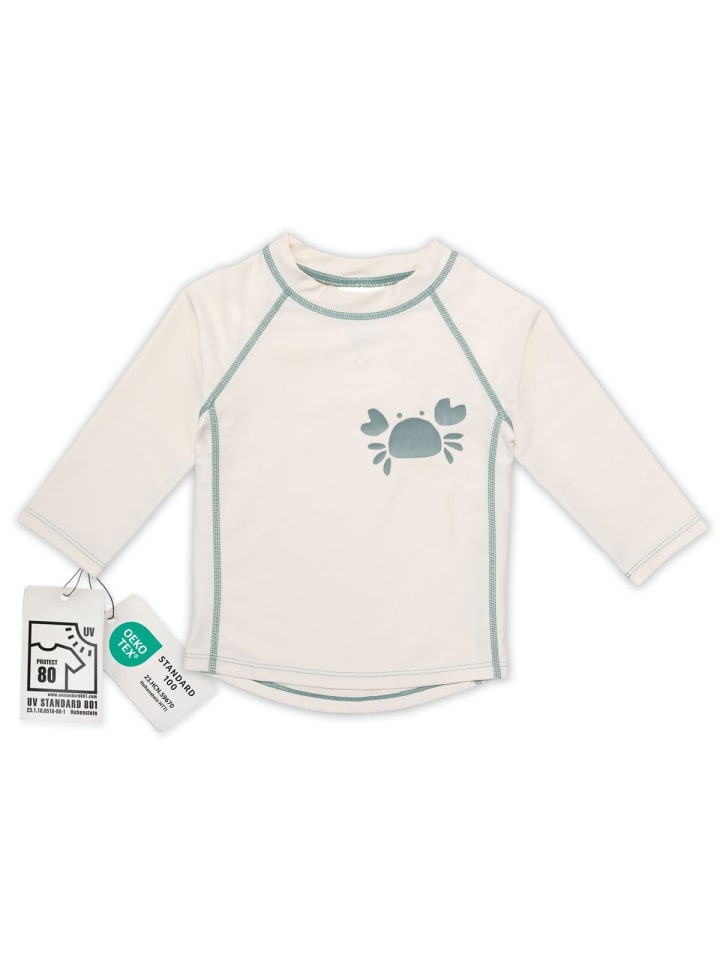 LaLoona Bade-Shirt mit UV-Schutz - Krabbe - Offwhite in weiss,motiv günstig kaufen