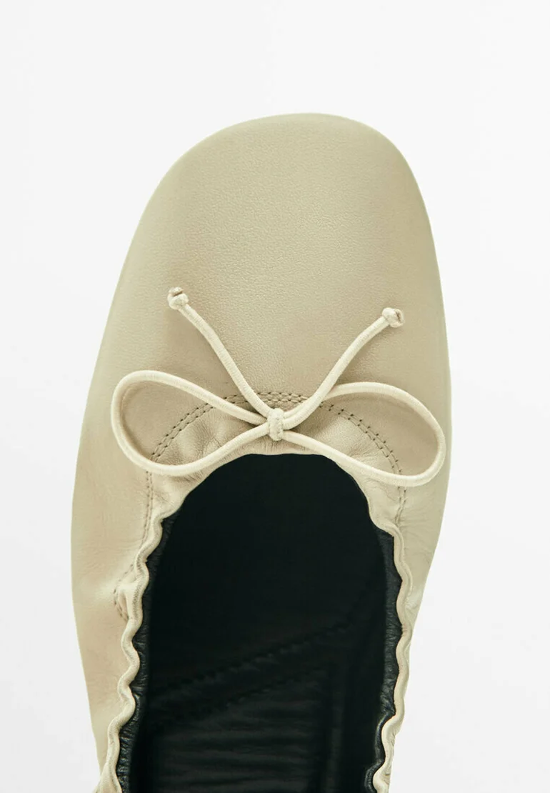 Massimo Dutti ZAPATOS PLANOS CON DETALLE FRUNCIDO - Bailarinas