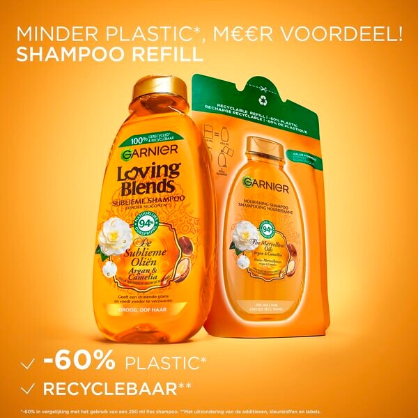 Garnier Loving Blends Argan & Camellia sampon utántöltő 250ml