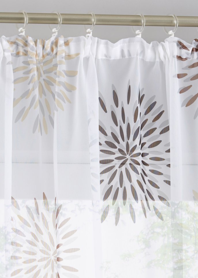 Gardine mit Kreise Druck(1er-Pack)