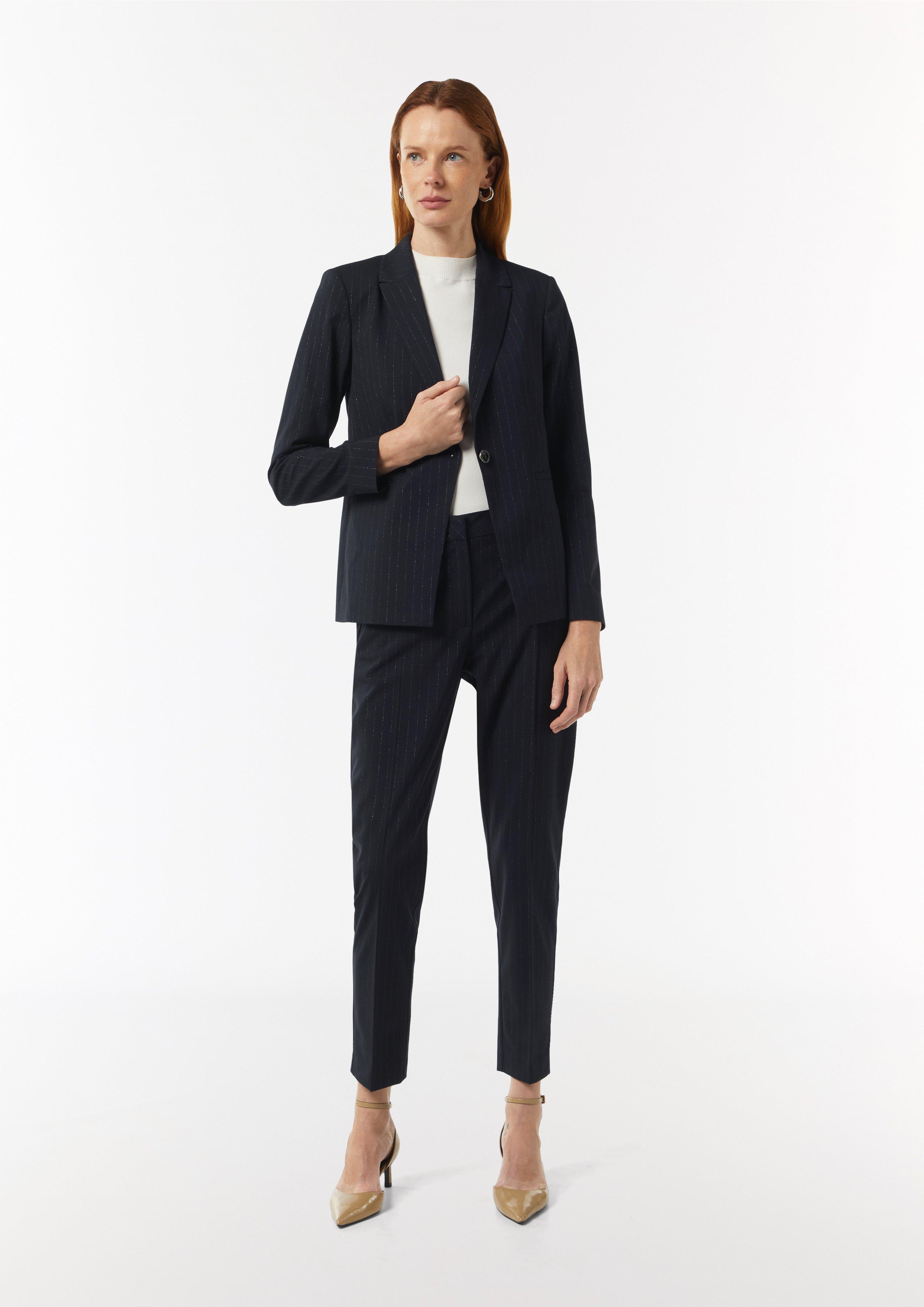 Blazer in Nadelstreifen-Optik - navy